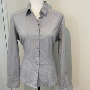 Grey Cotton Blend Blouse